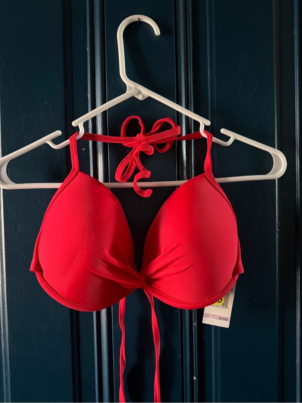 California Waves Red Halter Push-Up Bikini Top